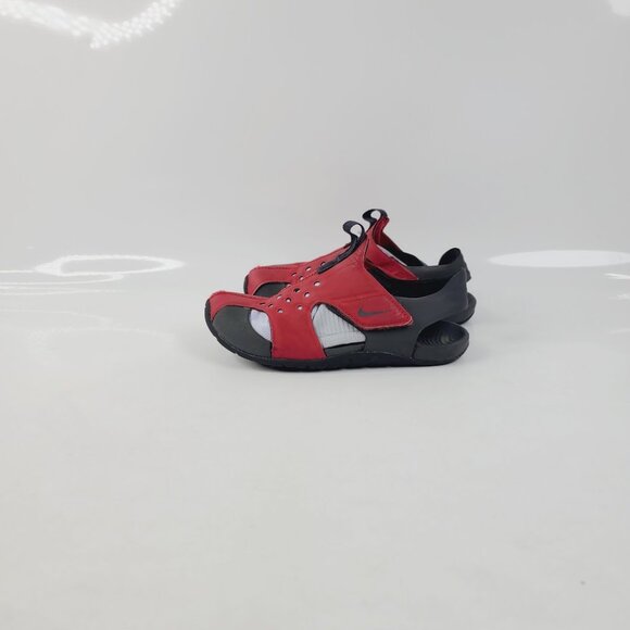 Nike Sunray Protect 2 Toddler Boys University Red Black Slip-On Sandal Size 4 - Picture 2 of 5